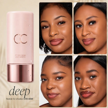 CC Color-Correcting Tinted Serum | 4-in-1 Skincare Makeup | Shade-Adaptive | 24H Hydration | 16H Waterproof