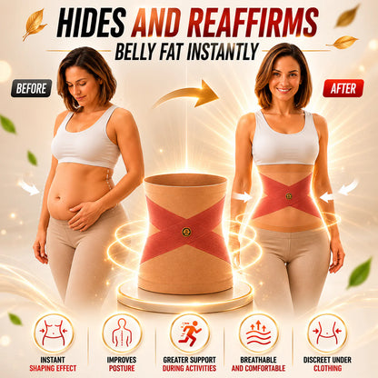 360° Waist Sculpting Compression Belt – Breathable Tummy Control Shapewear for Women