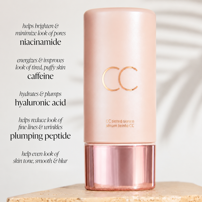 CC Color-Correcting Tinted Serum | 4-in-1 Skincare Makeup | Shade-Adaptive | 24H Hydration | 16H Waterproof